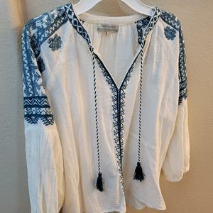 World Market Boho long sleeve tunic top S/M